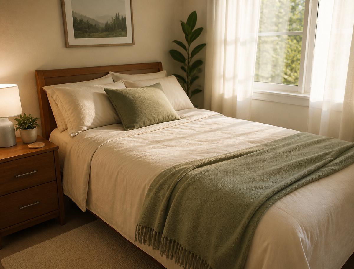 A cozy, dignified private bedroom inside a Safe Haven residence